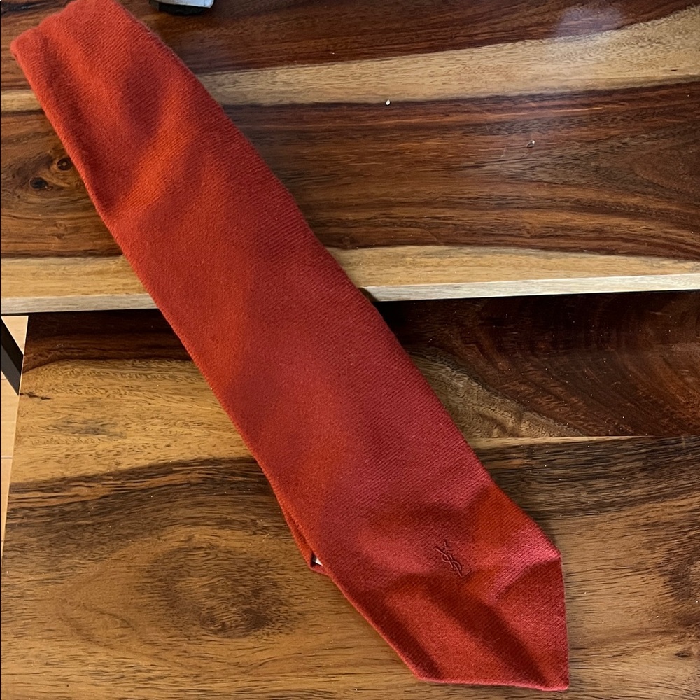 Vintage Yves Saint Laurent Deep Red Wool‎ Tie